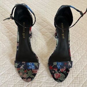Madden Girl Black Floral Heels